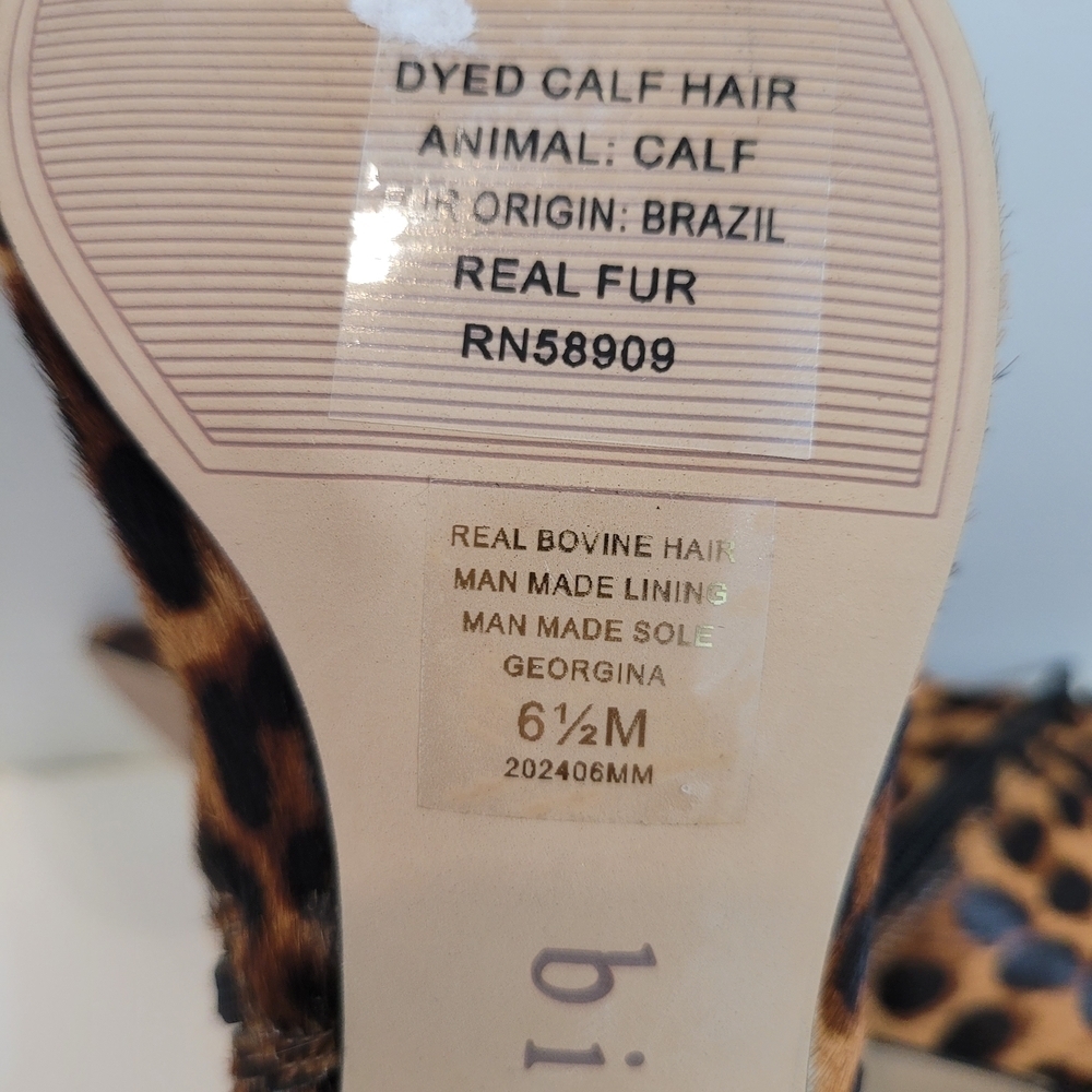 Gianni Bini Leopard Print Ankle Boots Size 6.5M New Made in Brazil - Picture 9 of 10